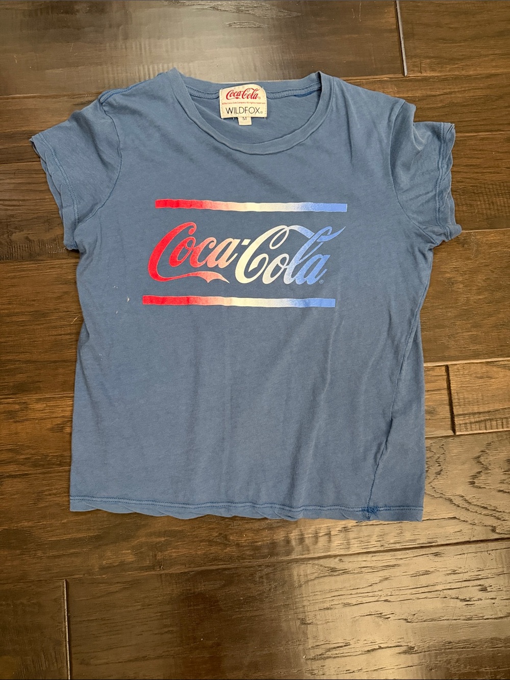 Wildfox Logo Tee Blue Coca-Cola Gradient